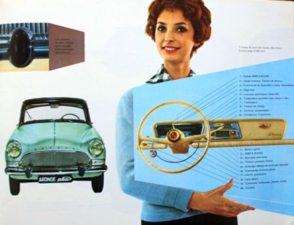Simca Aronde P 60 Modelprogram 1959 "Personnellement votres" Carbrochure (6895)